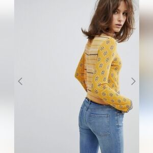 🌼Free People New Age Print Sweater